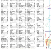 Greater Atlanta Regional Area Major Arterial Wall Map - 42" W x 42" H