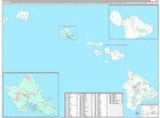 Premium Style Wall Map of Hawaii by Market Maps