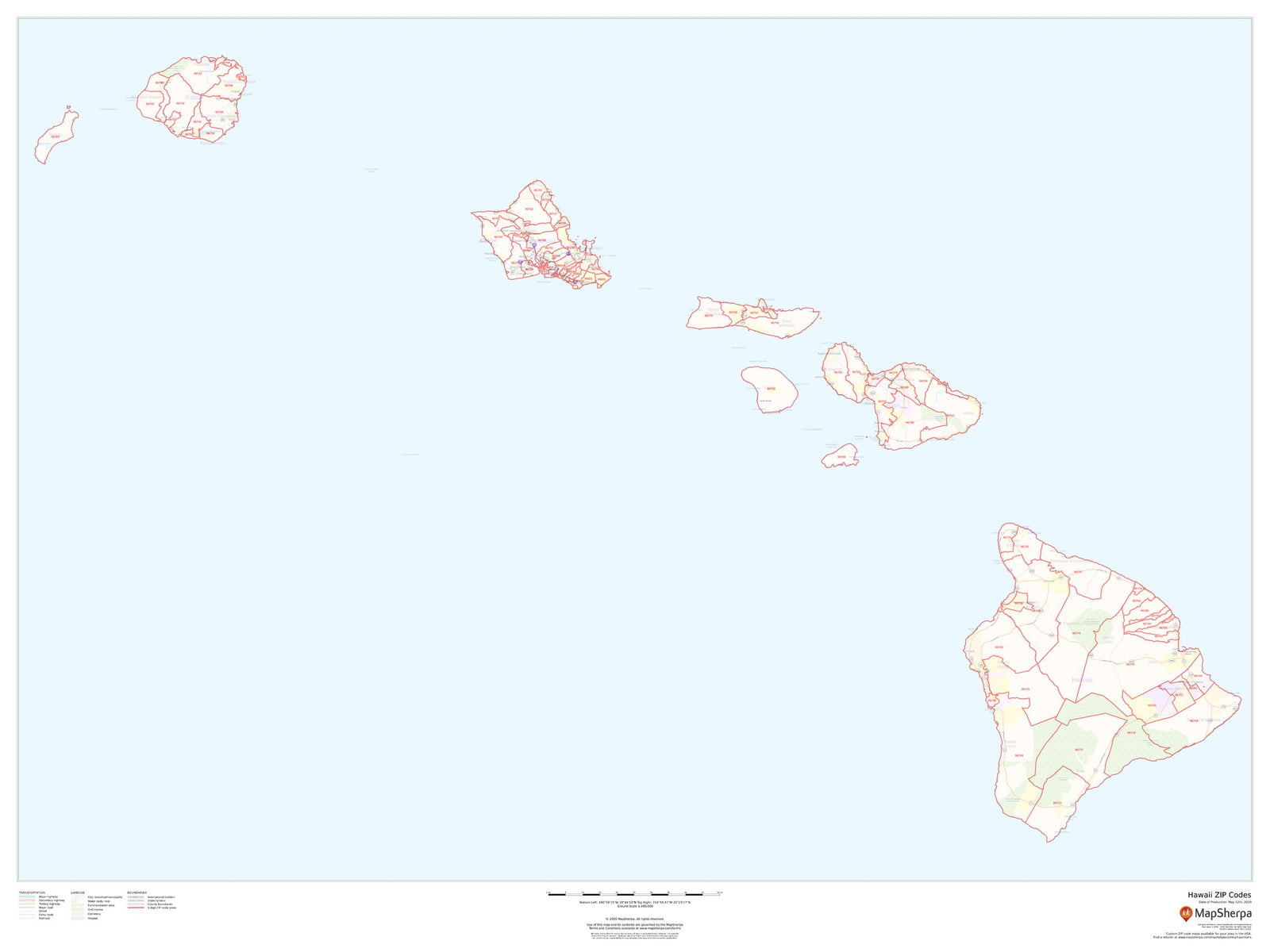 Hawaii Zip Code Map