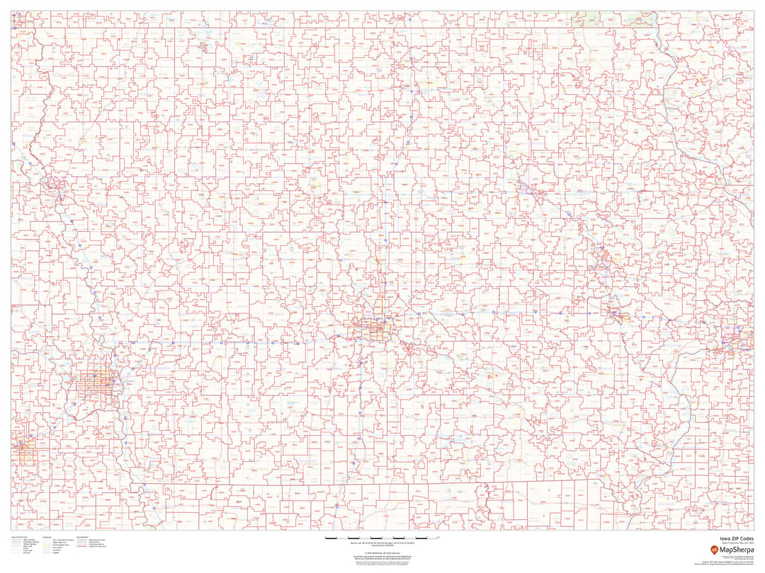 Iowa Zip Code Map