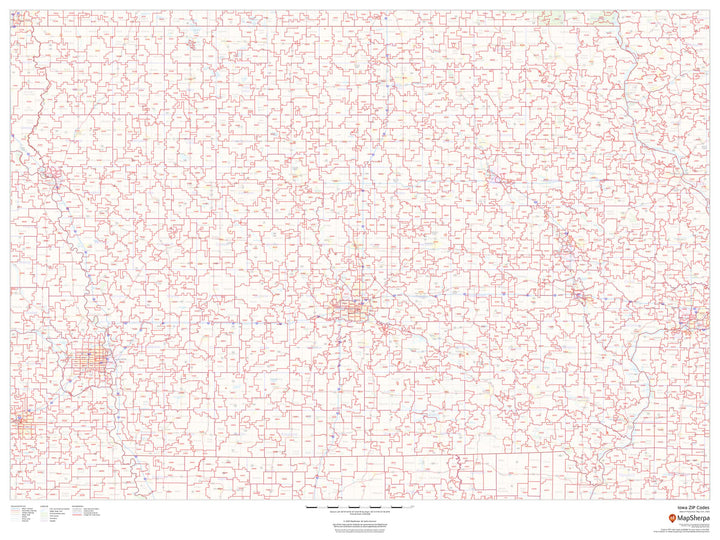 Iowa Zip Code Map – American Map Store