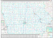 Premium Style Wall Map of Iowa by Market Maps