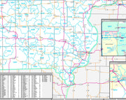 Premium Style Wall Map of Iowa by Market Maps