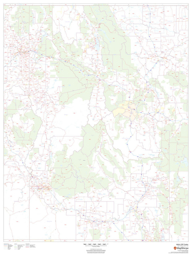 Idaho Zip Code Map