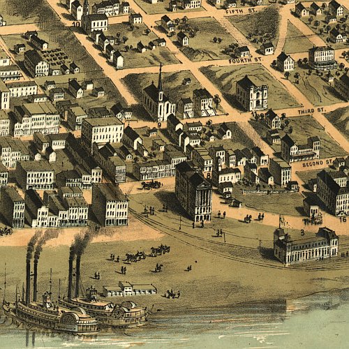 Alton, Illinois by A. Ruger, 1867