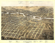 Aurora, Illinois by A. Ruger, 1867