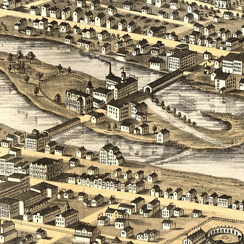 Aurora, Illinois by A. Ruger, 1867