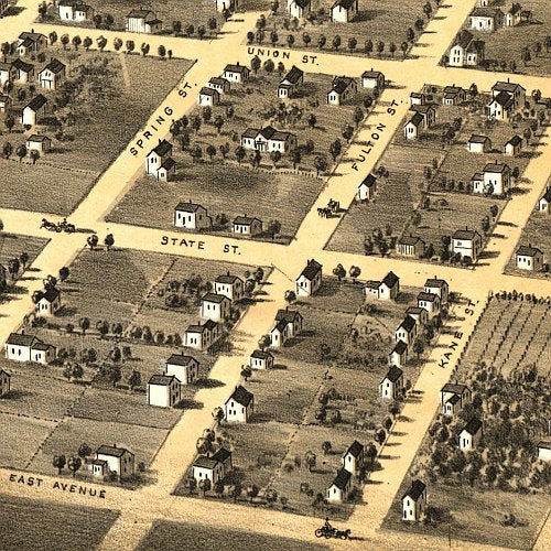 Aurora, Illinois by A. Ruger, 1867