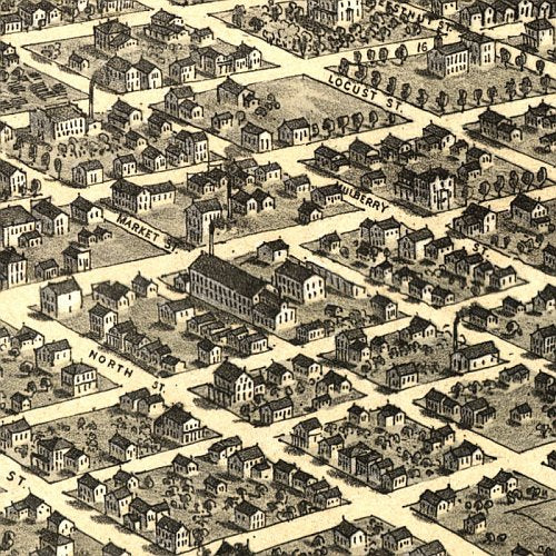 Bloomington, Illinois by A. Ruger, 1867