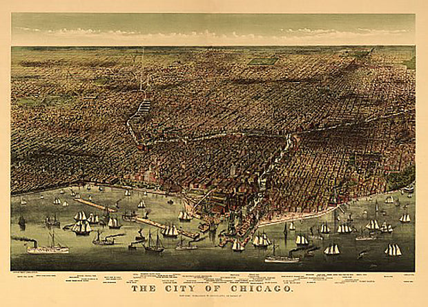 Chicago by Currier and Ives, 1892