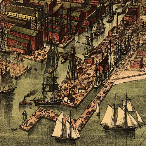 Chicago by Currier and Ives, 1892