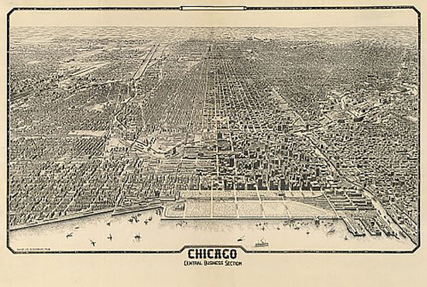 Chicago, Central Business Section by Arno B. Reincke, 1916