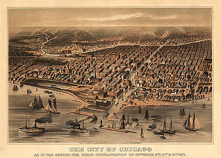 The City of Chicago as it was before the great conflagration of October 8th, 9th, &amp; 10th, 1871