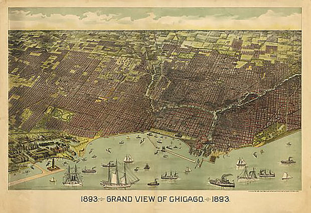 Grand View of Chicago, 1893