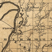 Map of Illinoise [sic] constructed from the surveys in the General Land Office and other documents by John Melish, c.1818