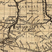 Colton's Railroad Map of Illinois, 1861