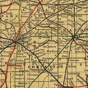 Railroad Map of Illinois by Rand McNally and Company, 1898