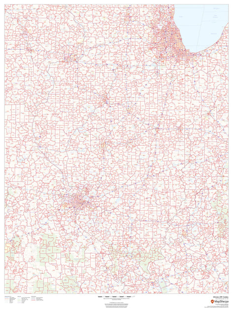 Illinois Zip Code Map American Map Store ILWM003 1 1200x630 