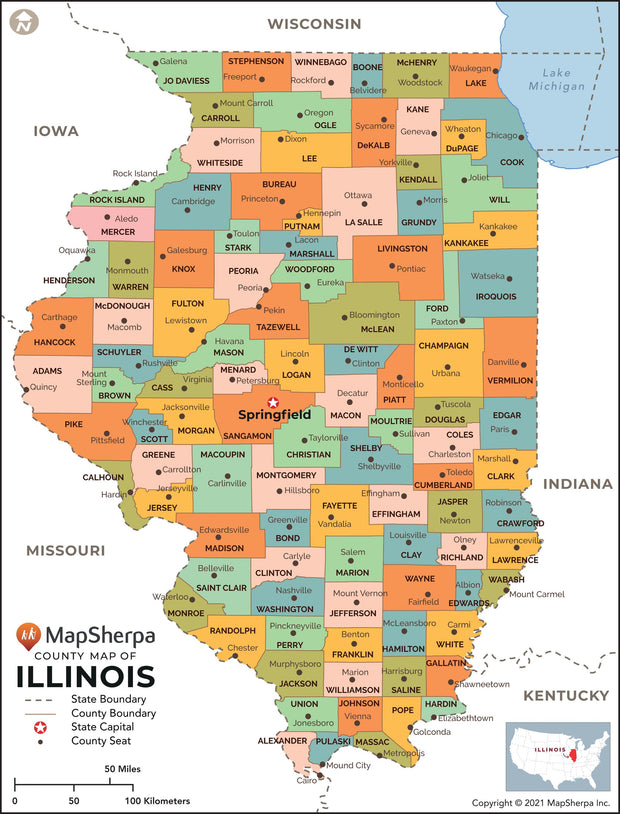 Illinois County Map