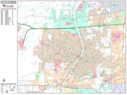 Premium Style Wall Map of Aurora, IL by Market Maps