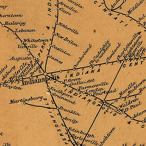 Chapman's Rail Road Map of Ohio, Indiana, Michigan, Illinois, Missouri, Minnesota, & Wisconsin, 1859