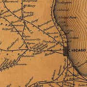 Chapman's Rail Road Map of Ohio, Indiana, Michigan, Illinois, Missouri, Minnesota, & Wisconsin, 1859