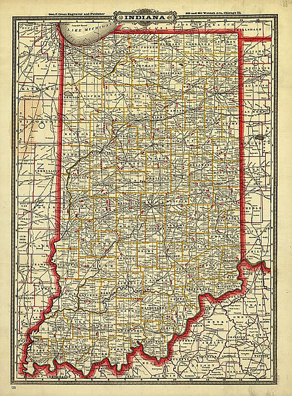 Indiana Historical Maps – American Map Store