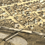 Bird's eye view of the city of Fort Wayne, Indiana by A. Ruger, 1868