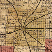 Johnson's map of Indiana, 1858