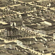 Birds eye view of the city of Kokomo, Indiana by A. Ruger, 1868