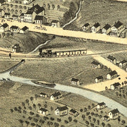 Bird's eye view of the city of Lafayette, Indiana by A. Ruger, 1868