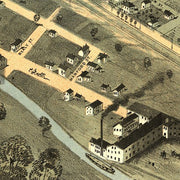 Bird's eye view of the city of Lafayette, Indiana by A. Ruger, 1868