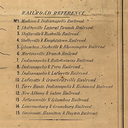 Railroad Map of Indiana, by Col. Thomas A. Morris, 1850