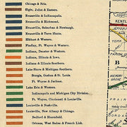 Railroad Map of Indiana, 1896