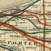 Railroad Map of Indiana, 1896