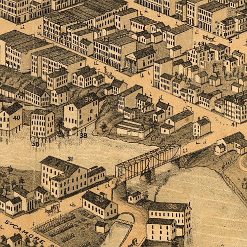 South Bend, Indiana by A. Ruger, 1874