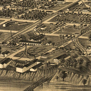 Panoramic view of Terre Haute, Indiana by Beck & Pauli, 1880