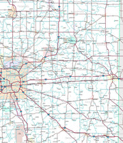 Premium Style Wall Map of Indiana by Market Maps