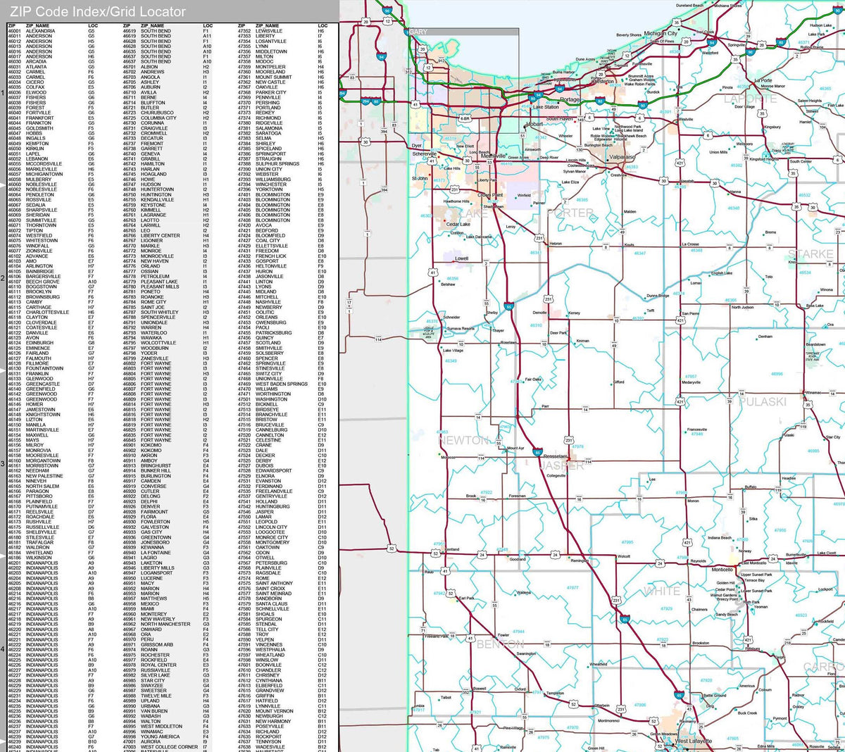 Indianamap Pretty Premium Style Wall Map of Indiana – American Map Store