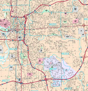 Premium Style Wall Map of Indianapolis, IN. by Market Maps