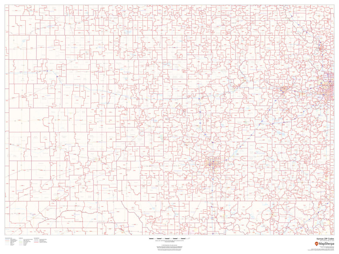 Kansas Zip Code Map