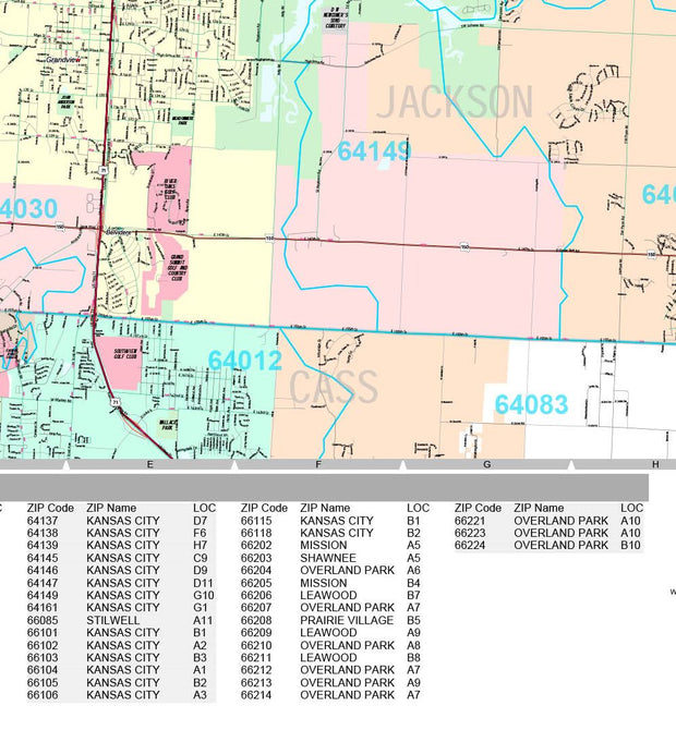 Premium Style Wall Map of Kansas City, KS by Market Maps