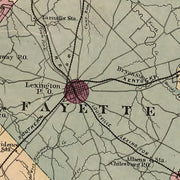 Bourbon, Clark, Fayette, Jessamine and Woodford Counties, Kentucky by Beers and Company, 1877