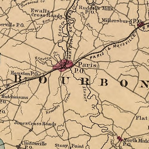 Bourbon, Clark, Fayette, Jessamine and Woodford Counties, Kentucky by Beers and Company, 1877