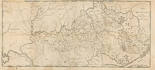 A map of Kentucky from actual survey by Elihu Barker, 1793