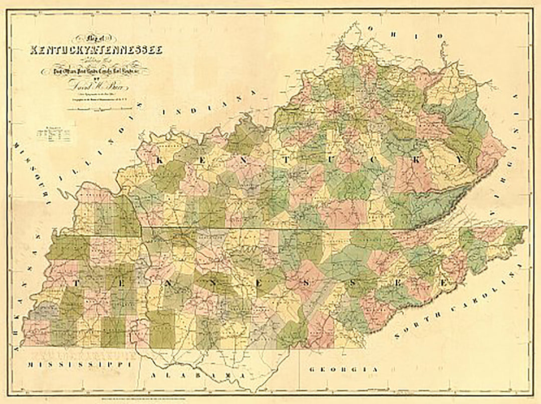 Kentucky &amp; Tennessee by David H. Burr, 1839