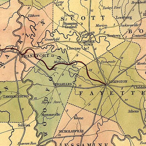 Kentucky &amp; Tennessee by David H. Burr, 1839