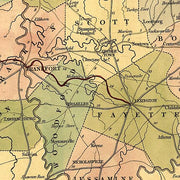 Kentucky & Tennessee by David H. Burr, 1839