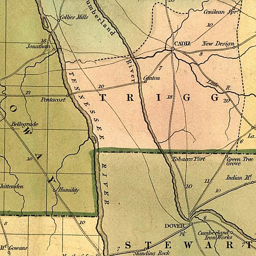 Kentucky &amp; Tennessee by David H. Burr, 1839