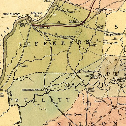 Kentucky & Tennessee by David H. Burr, 1839